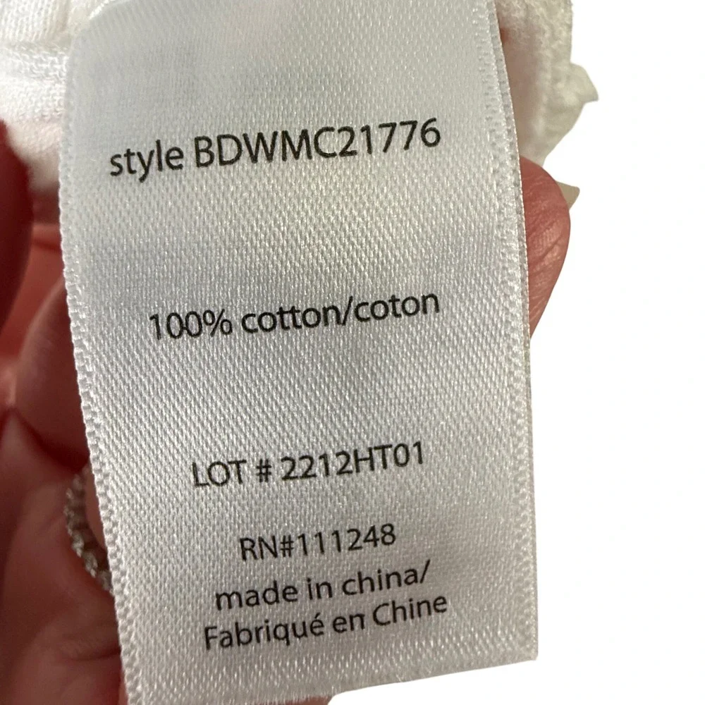 Barefoot Dreams Malibu Collection Crinkle Cotton V-Neck Caftan Dress Size L - Picture 7 of 10